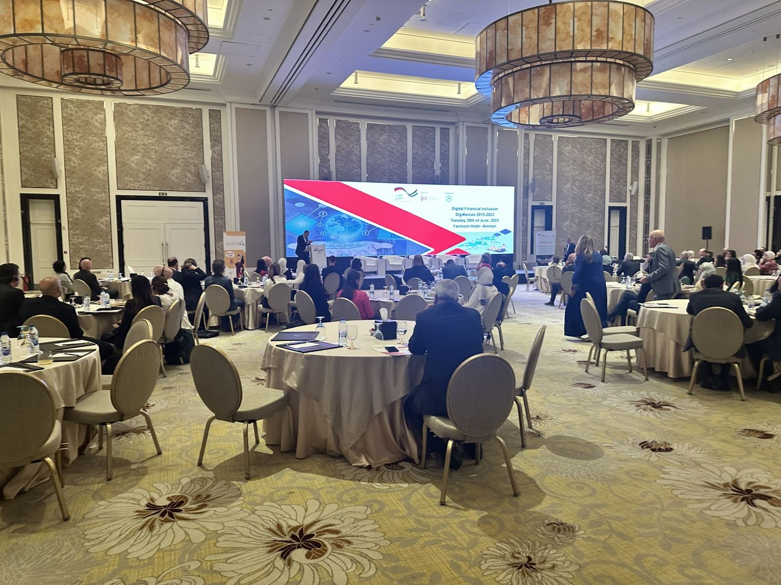 Ballroom conference with LED wall set up by Eventranz